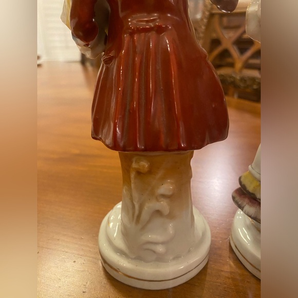 VINTAGE SET OF HAND PAINTED FERN OF JAPAN PORCELAIN FIGURINES - Picture 10 of 16